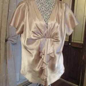Satin Blouse/Soft Ivory/Dress Barn/18
